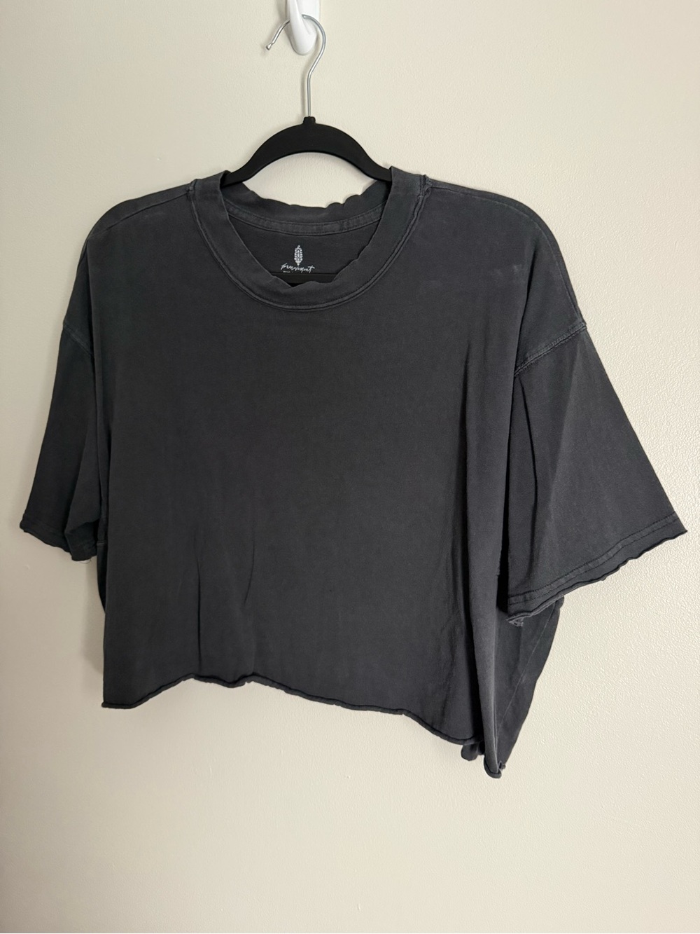 FP Movement by Free People Washed Charcoal Cropped Tee